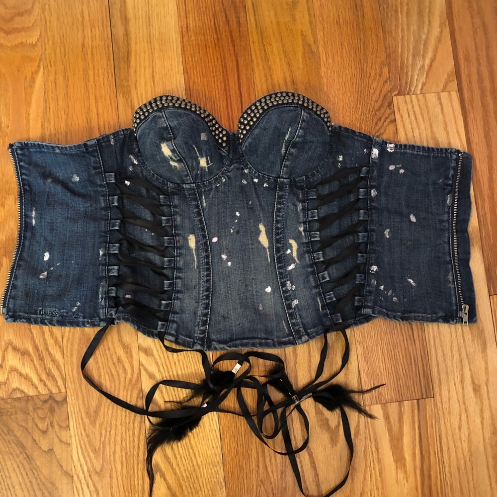 Denim bustier! Special addition! One of a kind ! - Picture 3 of 8